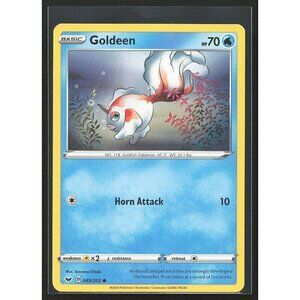 Goldeen 045/202 Pokemon Common SWSH01:  Sword & Shield Base Set LP